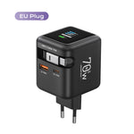 70W GaN Fast Charger with Retractable Cable