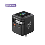 70W GaN Fast Charger with Retractable Cable